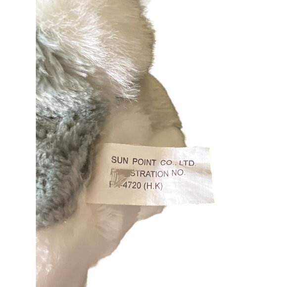 Vintage Sun Point Ltd Plush Bunny Rabbit Stuffed Animal Realistic Gray White 16" - Picture 5 of 5